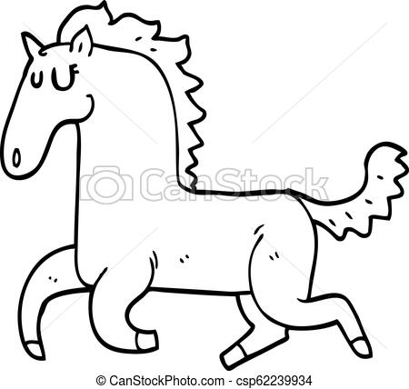 450x428 line drawing cartoon running horse - Running Horse Line Drawing