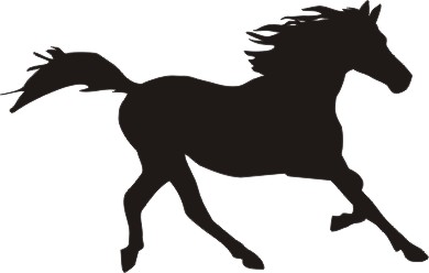 390x248 running horse clipart clip art - Running Horse Line Drawing