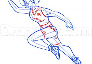 300x210 draw a cartoon person running how to draw a running person - Running Person Drawing