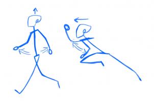 302x199 Draw A Running Person, Step - Running Person Drawing