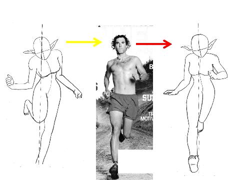 Как нарисовать бегущего человека сзади