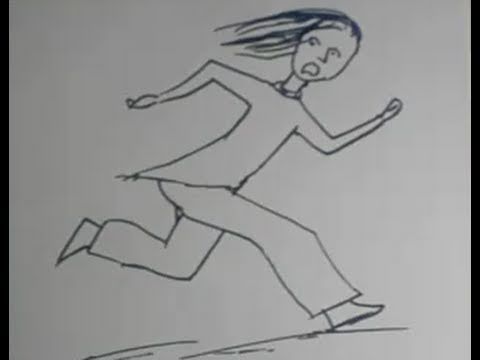 480x360 How To Draw A Running Person - Running Person Drawing