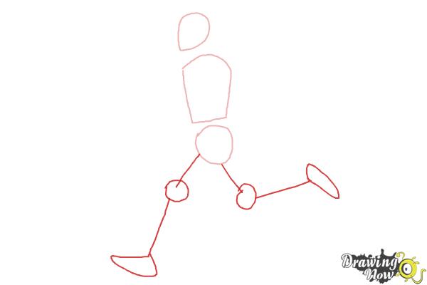 600x400 How To Draw A Running Person - Running Person Drawing