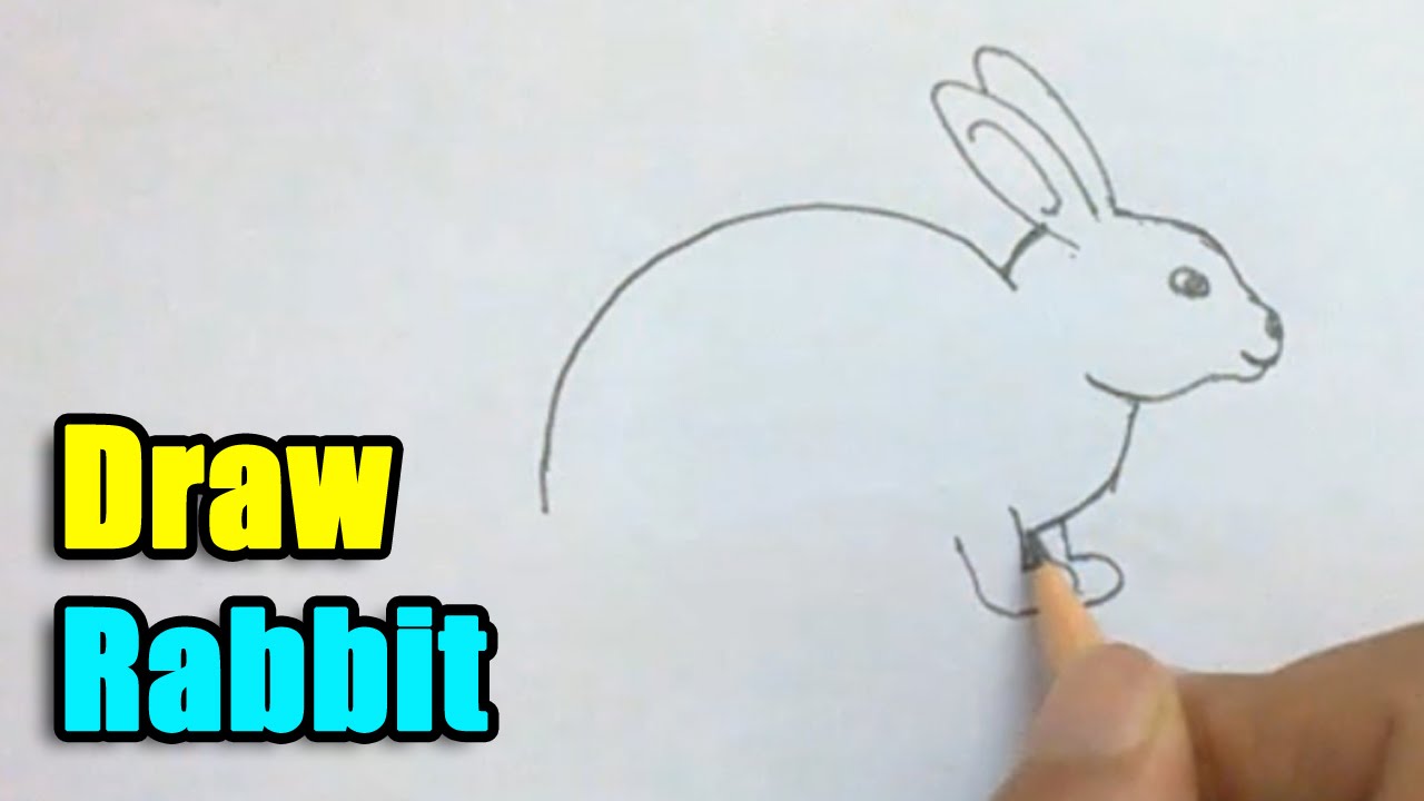 1280x720 How To Draw A Rabbit - Running Rabbit Drawing