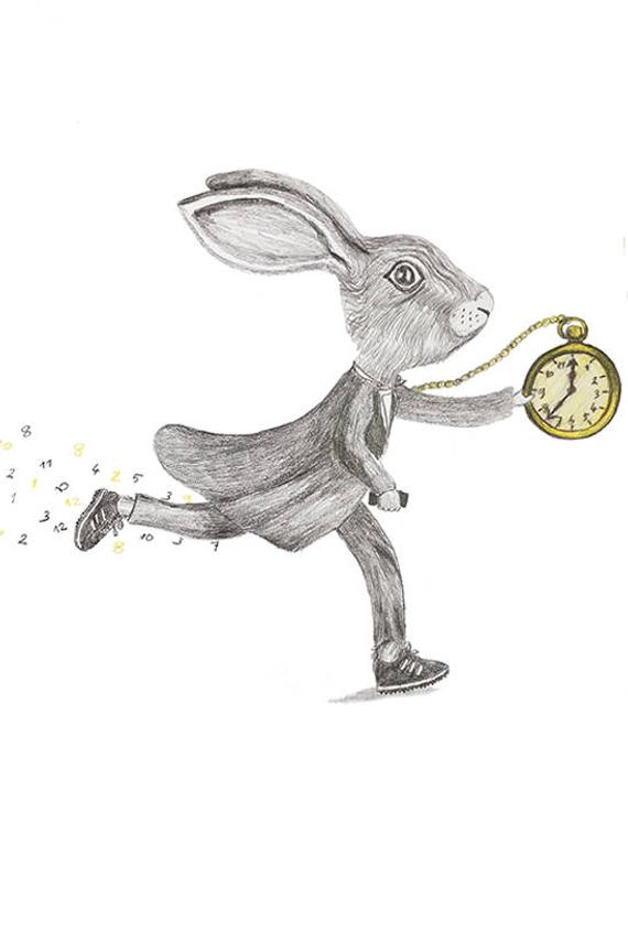 570x864 bunny print rabbit print running rabbit art poster kids etsy - Running Rabbit Drawing