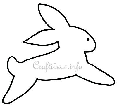 400x367 Easter Crafts - Running Rabbit Drawing