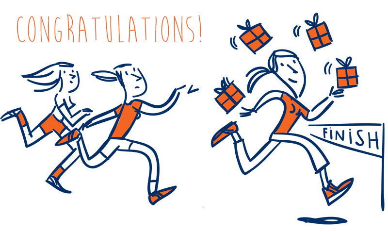 800x480 Did You Run The London Marathon Yesterday - Running Race Drawing