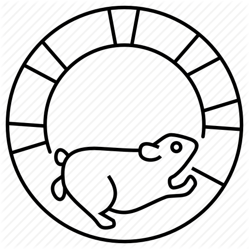 512x512 Hamster, Pet, Race, Running, Squirrel, Turn, Wheel Icon - Running Race Drawing