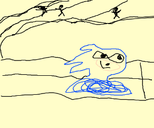 300x250 Sonic In A Running Race Drawing - Running Race Drawing