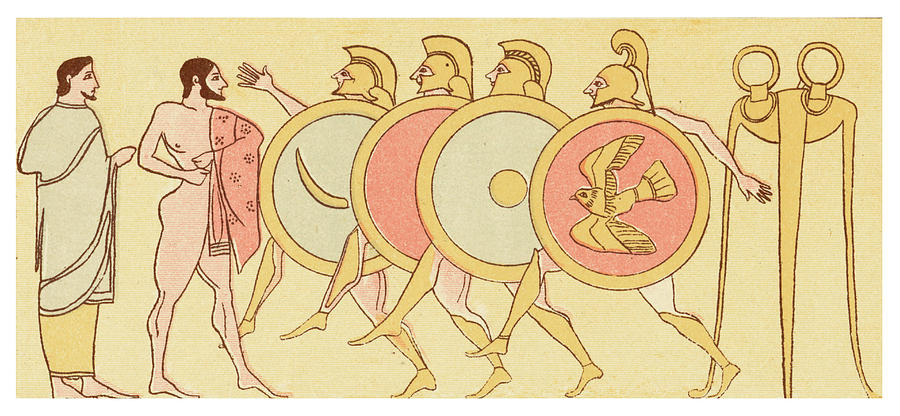 900x416 ancient greeks race while running drawing - Running Race Drawing