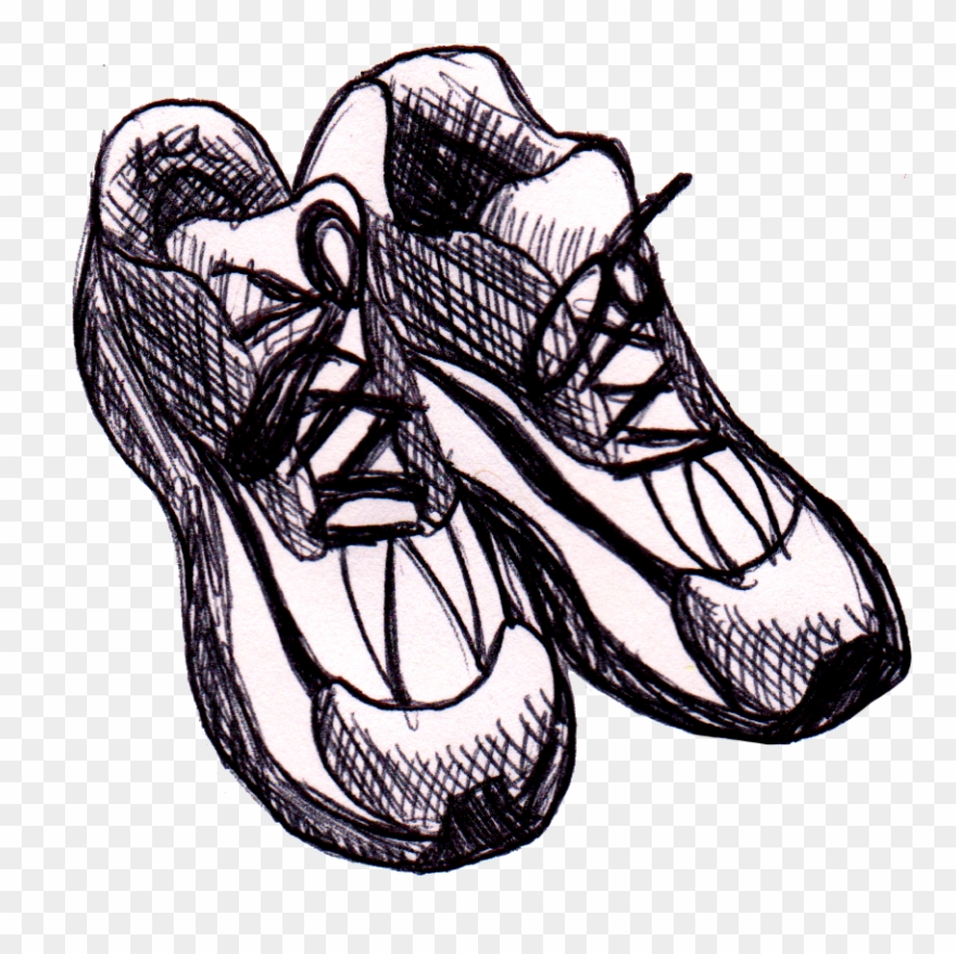 880x878 Runners Shoe Drawing - Running Shoes Drawing