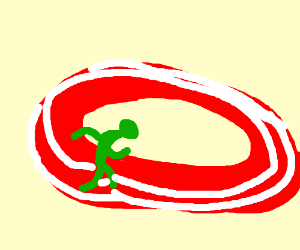 300x250 Green Silhouette Running On Race Track Drawing - Running Track Drawing