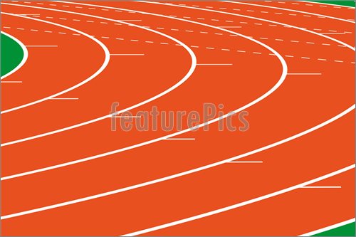 500x333 Image Of Athletics Track - Running Track Drawing