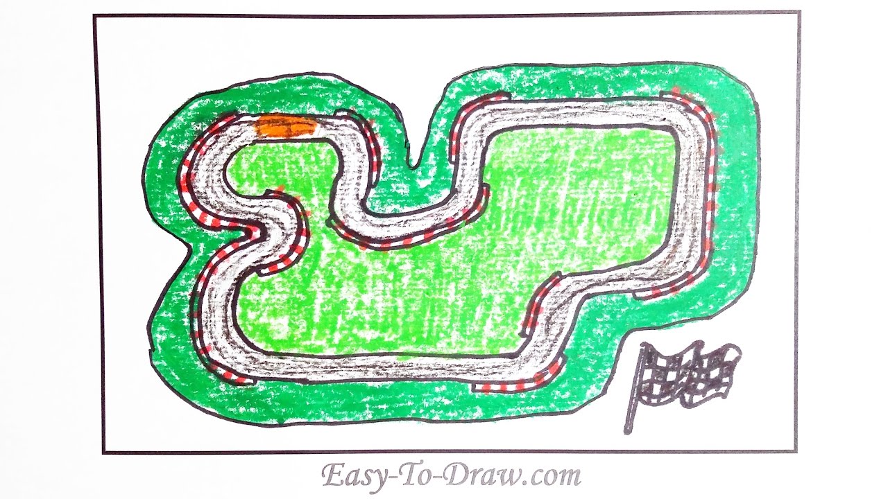 1280x720 Running Track Drawing Easy - Running Track Drawing
