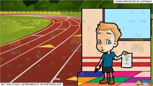 300x169 A Preschooler Boy Showing His Drawing To The Class And Outdoor - Running Track Drawing