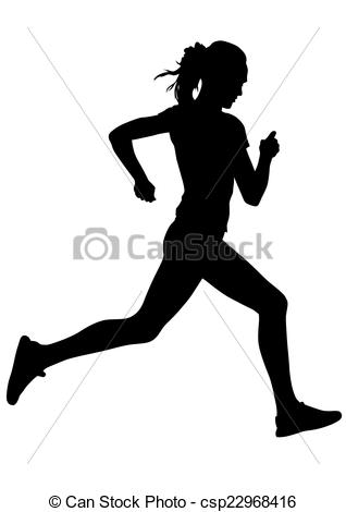 318x470 Woman Running Clipart Black And White Great Free Clipart - Running Woman Drawing