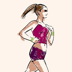 300x300 women's running magazine - Running Woman Drawing