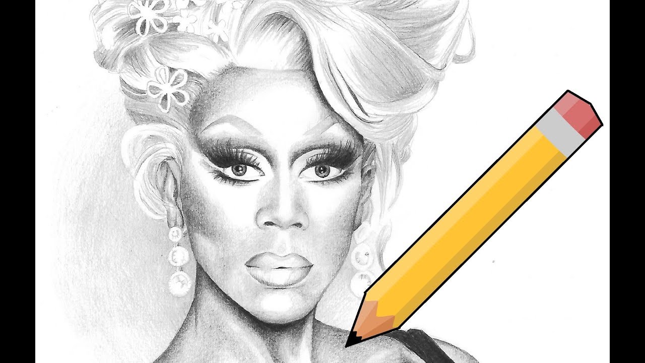 1280x720 Drawing Rupaul - Rupaul Drawing