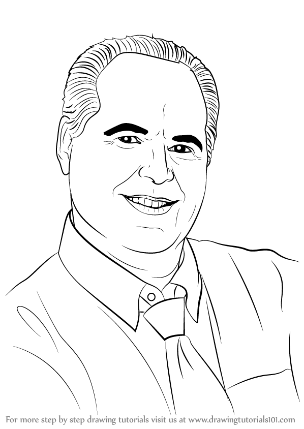 598x844 learn how to draw rush limbaugh - Rush Drawing