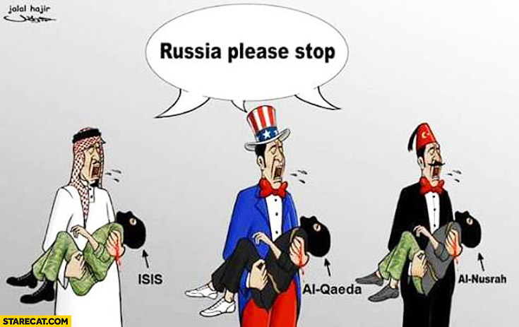 735x463 russia please stop americans, turkish, saudi arabia syria drawing - Russia Drawing