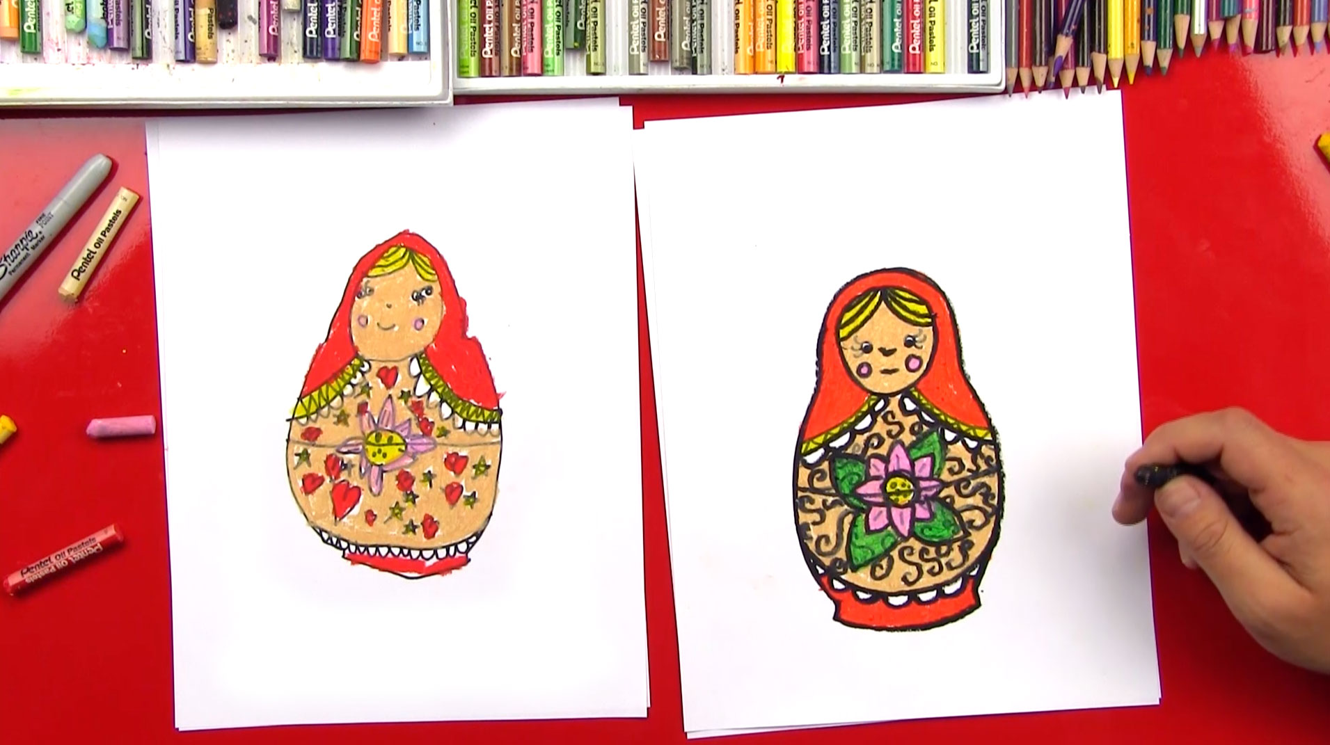 1911x1071 how to draw a russian nesting doll - Russian Doll Drawing