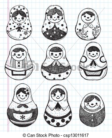 384x470 huge collection of 'russian doll drawing' download more than - Russian Doll Drawing