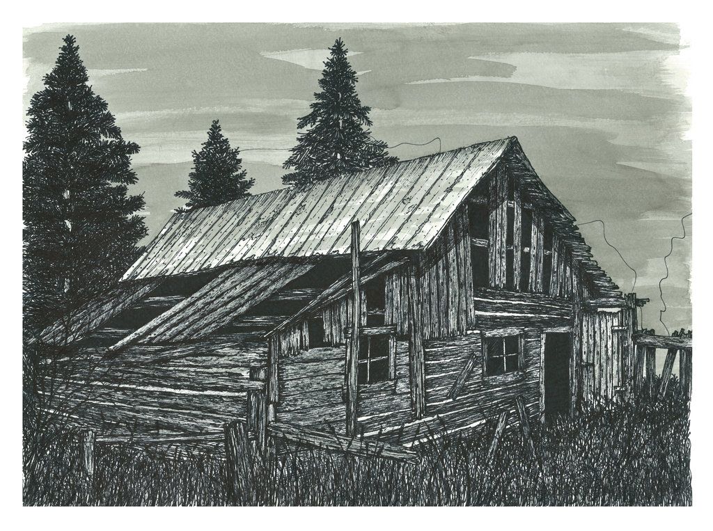 1024x763 Old Barn Drawings Rustic Old Barn - Rustic Drawings