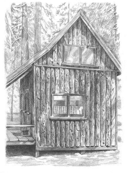 441x600 rustic cabin cabin art - Rustic Drawings