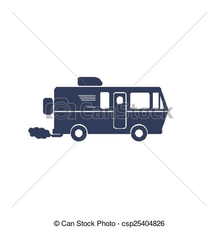450x470 rv symbol simple symbol recreational vehicle on a white - Rv Drawing