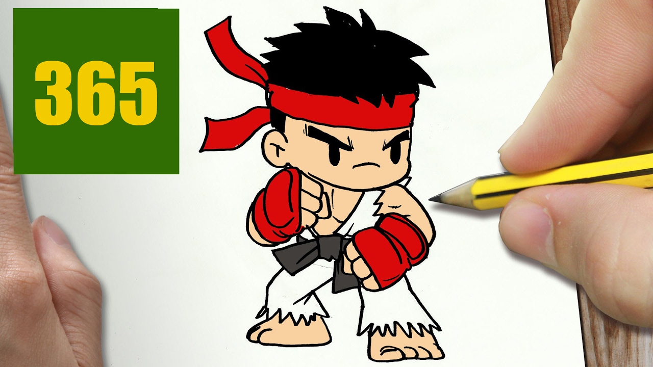 1280x720 How To Draw A Ryu Cute, Easy Step - Ryu Drawing