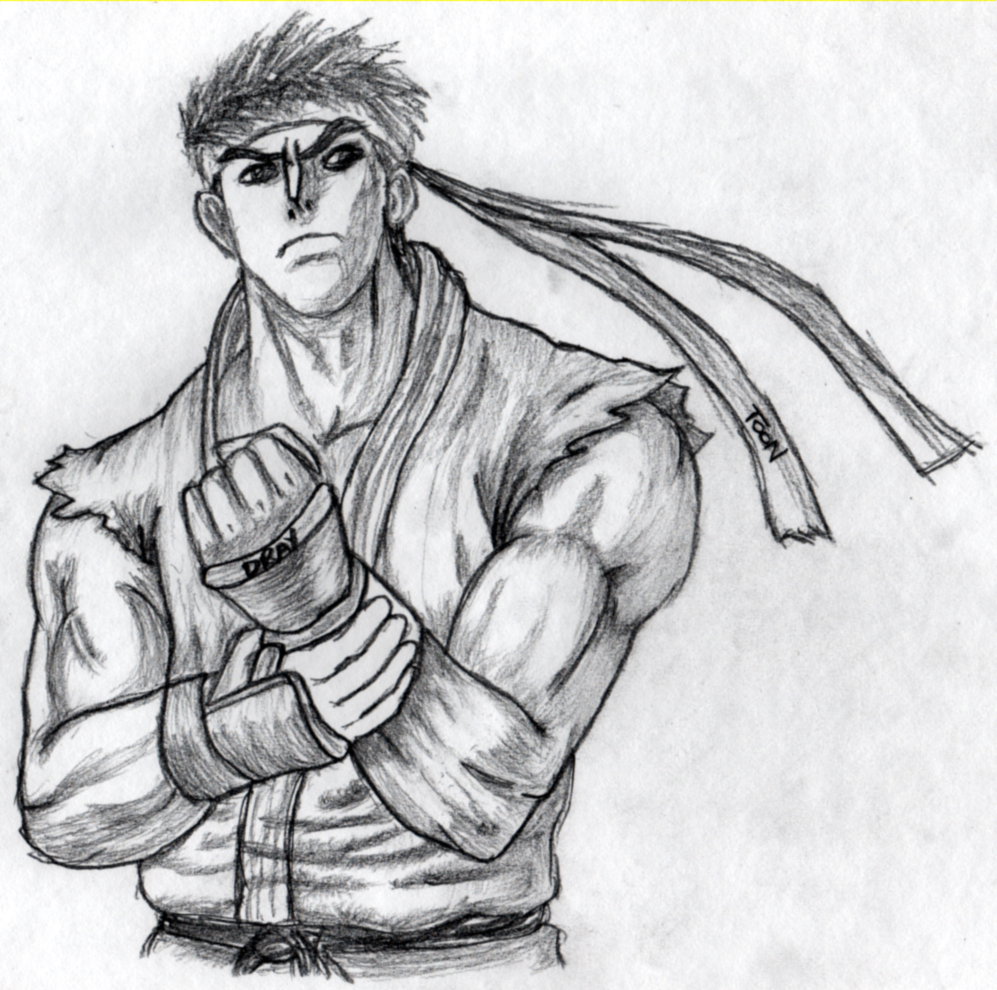 1117x1110 How To Draw Ryu Street Fighter - Ryu Drawing