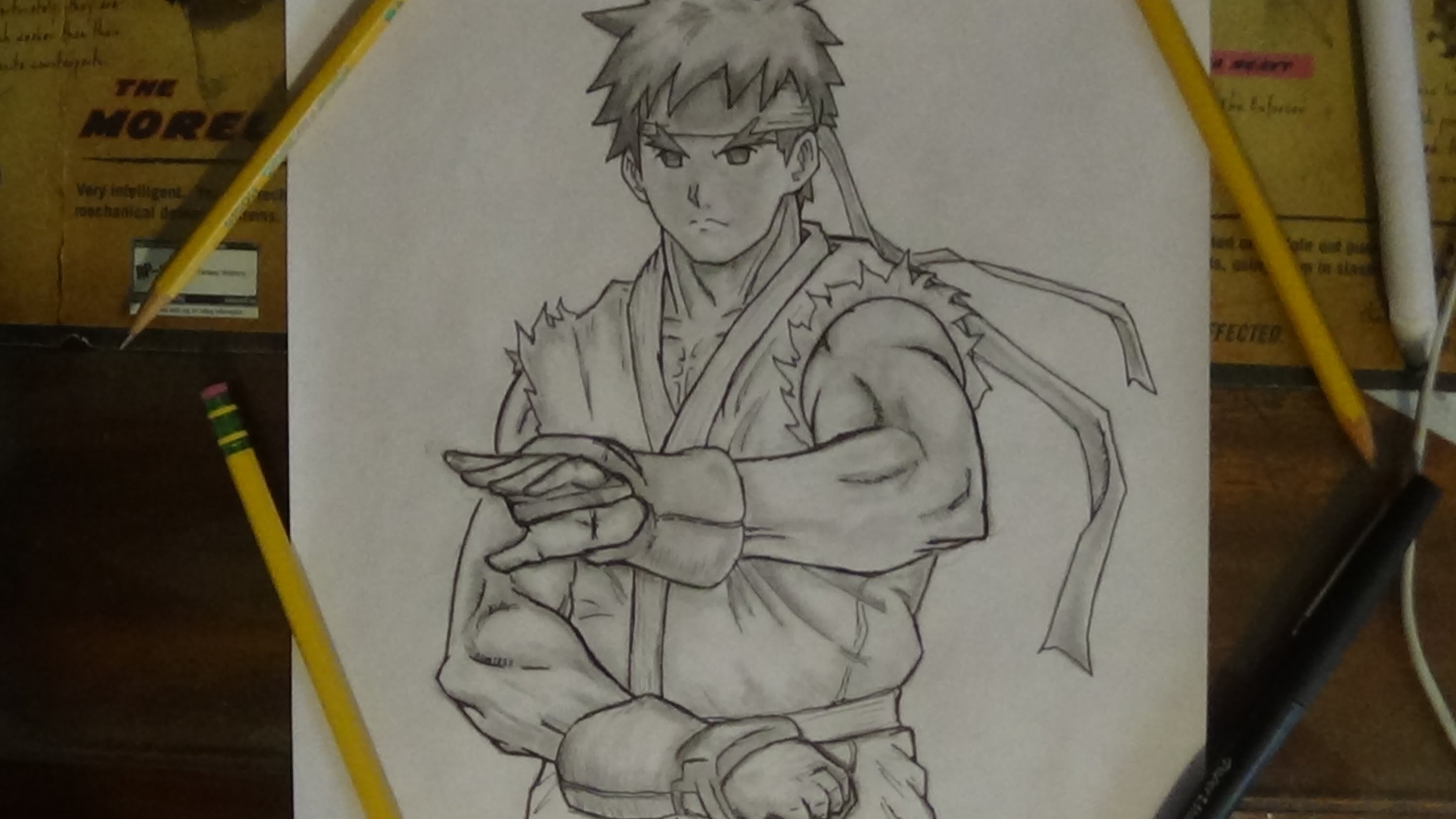 3000x1687 Ryu Drawing For Free Download - Ryu Drawing