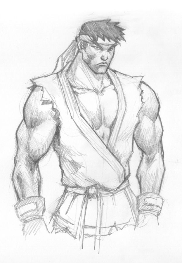 623x900 Drawing Ryu Tutorial Children Of God In Drawings, Ryu - Ryu Drawing