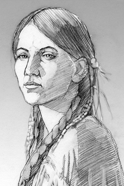 396x594 Image Result For Sacagawea Drawing Drawings In Drawings - Sacagawea Drawing