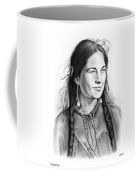 479x600 Sacagawea Coffee Mug For Sale - Sacagawea Drawing