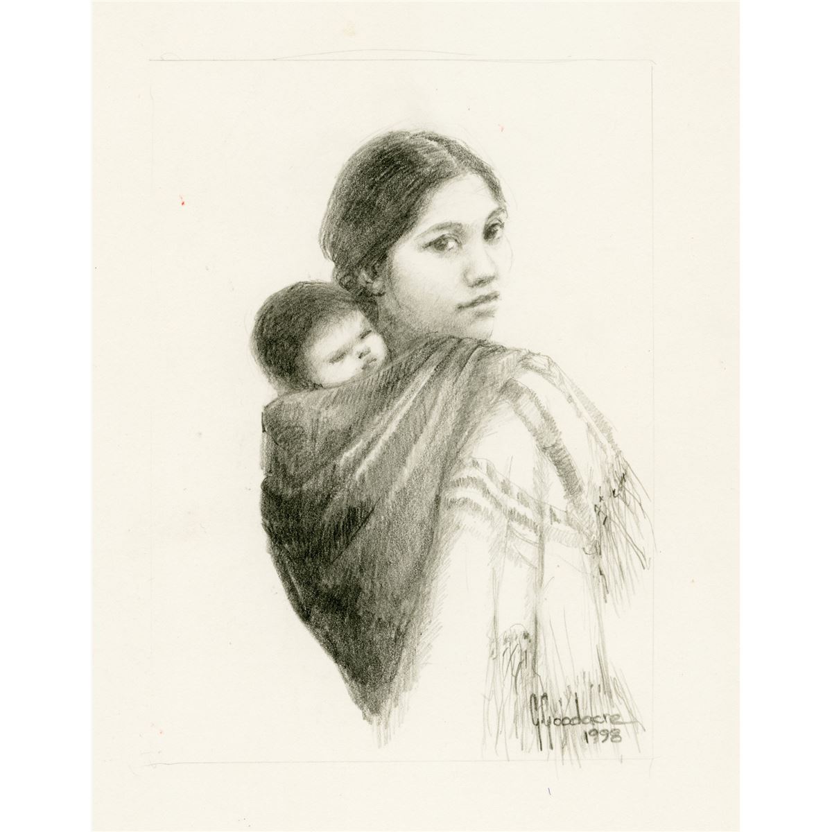 1200x1200 Sacagawea Drawing - Sacagawea Drawing