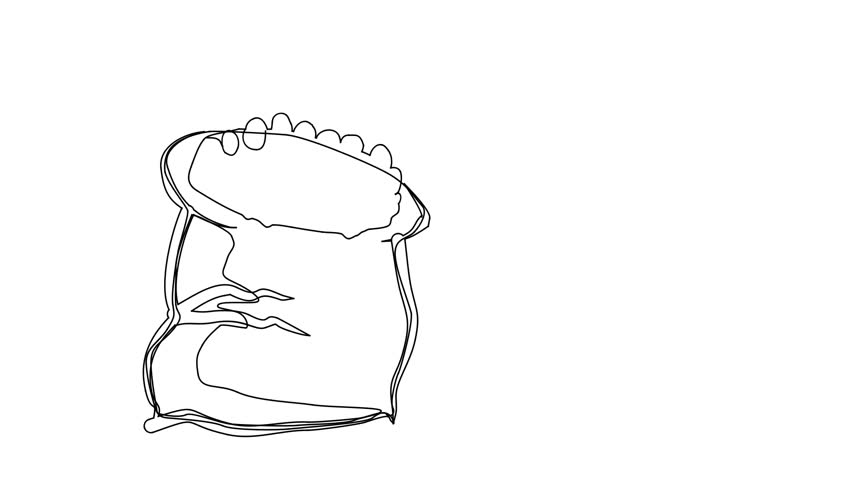 852x480 animated sketch vector drawing doodle stock footage video - Sack Drawing