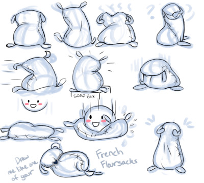 400x359 flour sack drawings tumblr - Sack Drawing