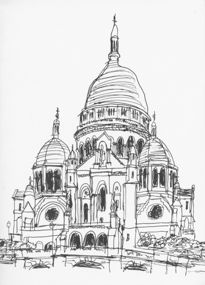 400x557 sacre coeur - Sacre Coeur Drawing