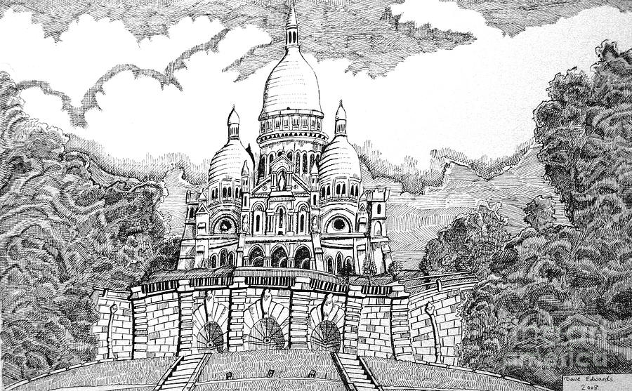 900x557 sacre coeur paris drawing - Sacre Coeur Drawing