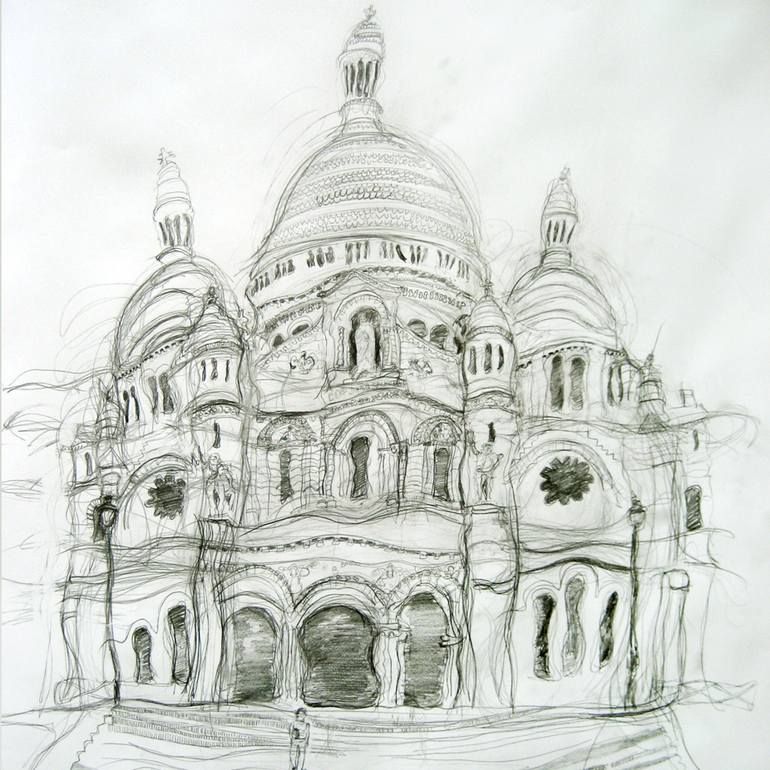 770x770 sacre coeur paris drawing - Sacre Coeur Drawing