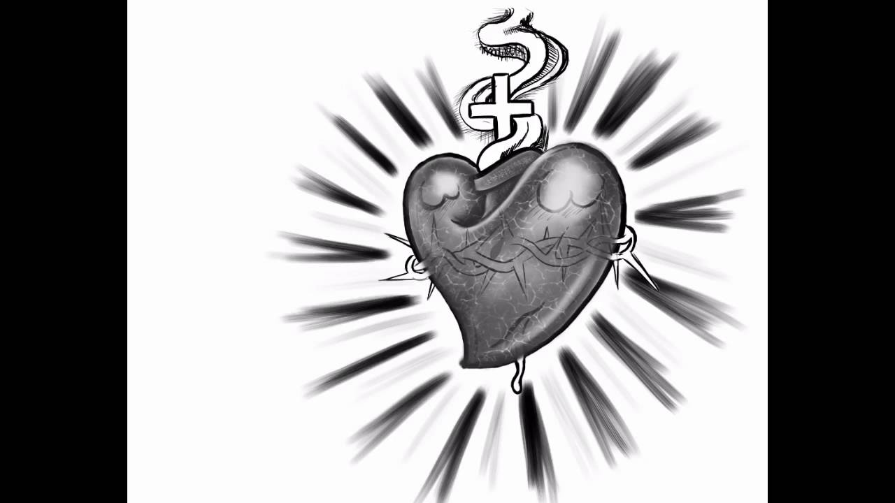 1280x720 sacred heart speed drawing - Sacred Heart Drawing