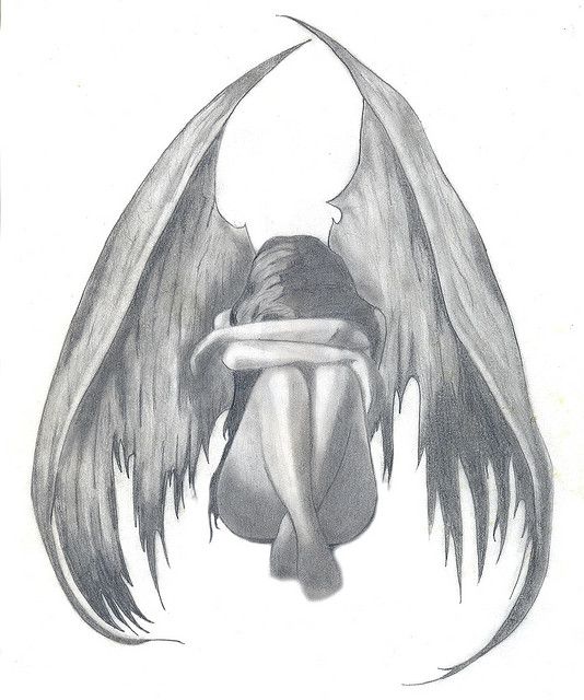 534x640 Sad Angel - Sad Angel Drawing