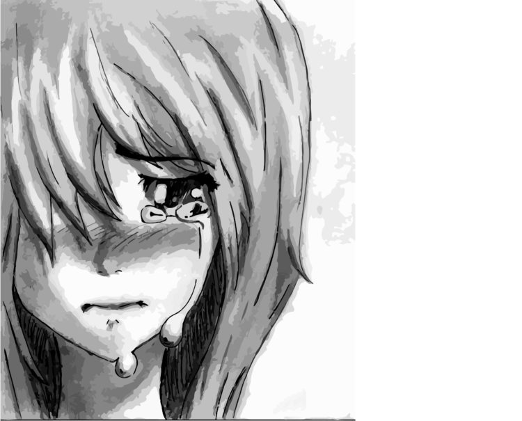 Sad Anime Girl Drawing At Paintingvalley Com Explore Collection