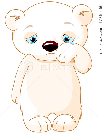 347x450 Sad Polar Bear - Sad Bear Drawing