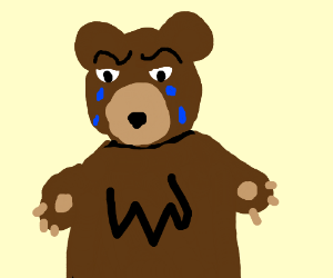 300x250 Sad Bear Drawing - Sad Bear Drawing