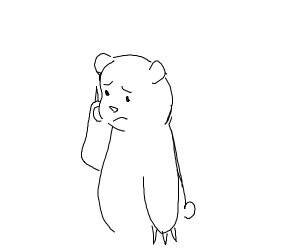 300x250 Sad Bear Drawing - Sad Bear Drawing