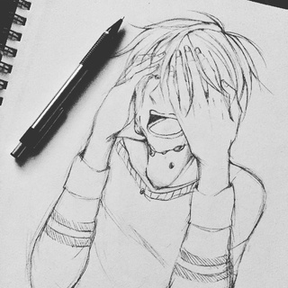 20+ Inspiration Anime Sad Boy Sketch Drawing
