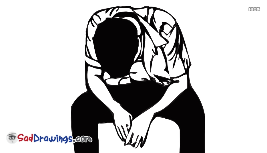 934x534 Drawing Of Sad Boy - Sad Boy Drawing