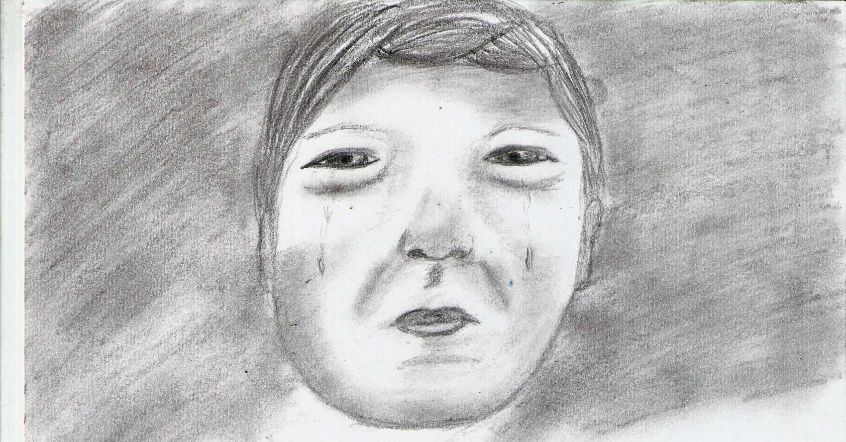 Испуганный ребенок рисунок карандашом